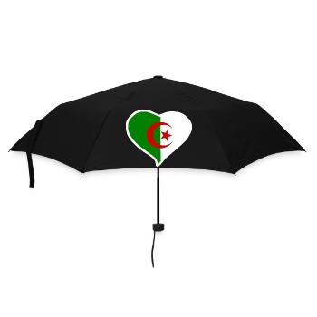 Drapeau coeur Algérie - Parapluie standard - noir - Devant