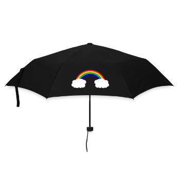 rainbow clouds - Umbrella (small) - black - Front