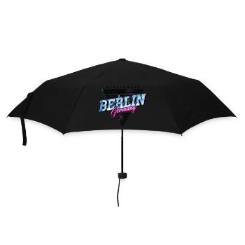 Berlin Germany City Skyline Vintage Retro - Umbrella (small) - black - Front