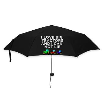 traktor liebe trecker - Regenschirm (klein) - Schwarz - Vorne