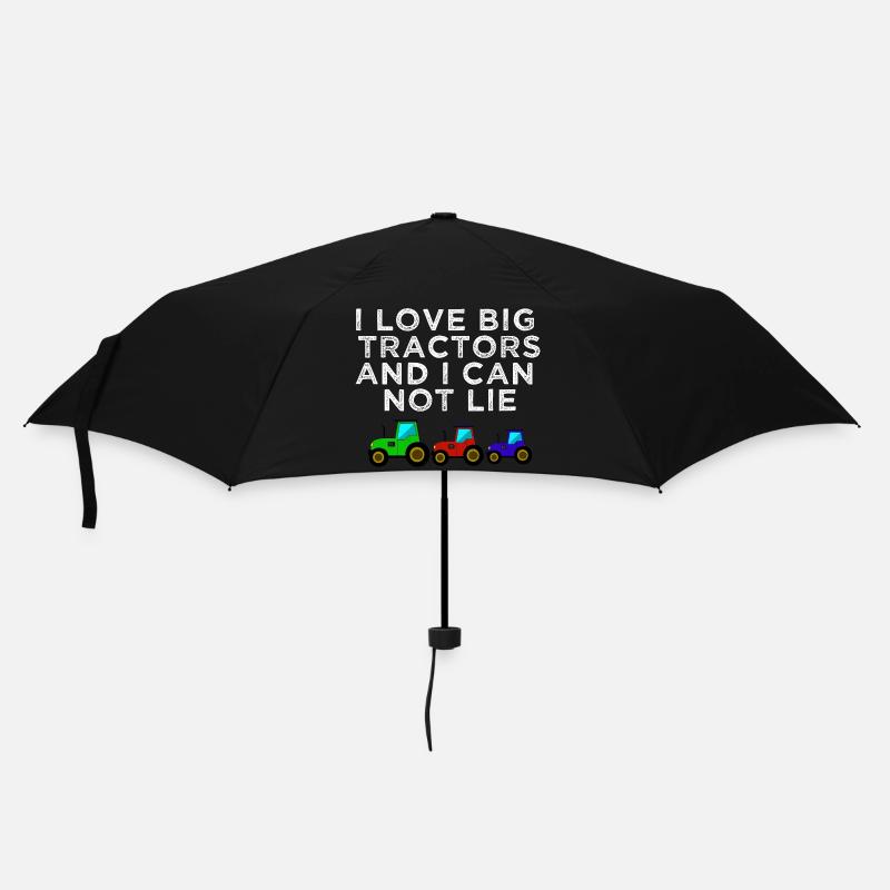 traktor liebe trecker - Regenschirm (klein) - Schwarz