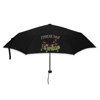 j peux pas j ai jardinage fleurs jardin tee shirt - Parapluie standard - noir - Devant