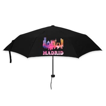 Madrid Espagne City Skyline Splash Vacances colorées - Parapluie standard - noir - Devant