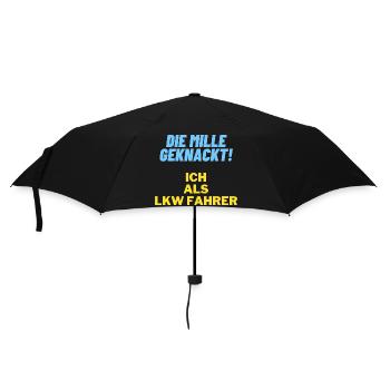 Die mille geknackt ich als lkw fahrer Geschenk - Regenschirm (klein) - Schwarz - Vorne