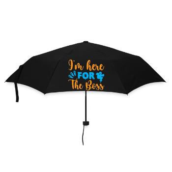 I'm here for the boss - halloween humor - Umbrella (small) - black - Front