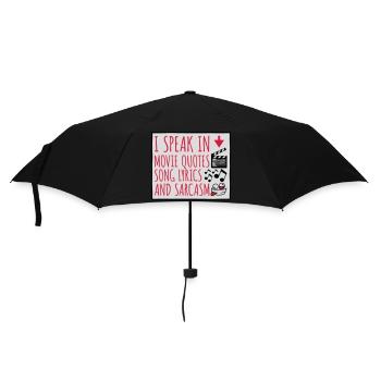 speak lyrics and sarcasm - Umbrella (small) - black - Front