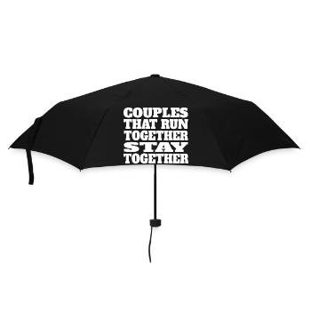 Joggeurs Couples Jogging Couples Running Mariage Running - Parapluie standard - noir - Devant