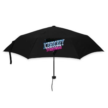 Ice Hockey Sport Neon Vintage Retro Streetwear - Umbrella (small) - black - Front