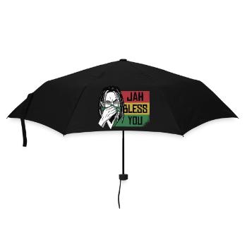 Jah Bless You Rastafari Graphic - Umbrella (small) - black - Front