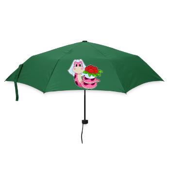 Snake Bridal Floral Wedding - Umbrella (small) - bottlegreen - Front