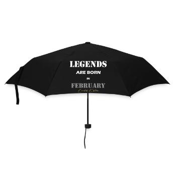 February Legends Gift white - Umbrella (small) - black - Front