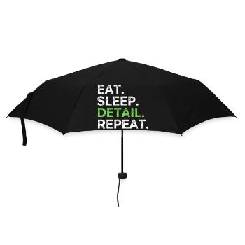 Eat Sleep Detail Repeat - Umbrella (small) - black - Front