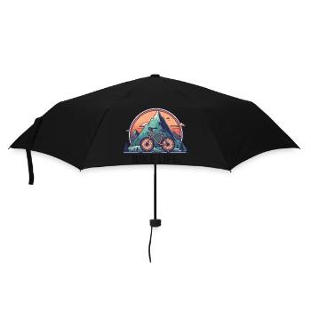 Bike-Leben - Regenschirm (klein) - Schwarz - Vorne