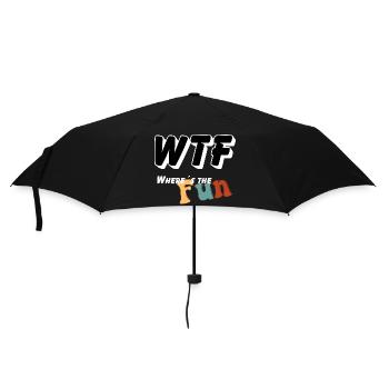 WTF - Where is the Fun - Umbrella (small) - black - Front