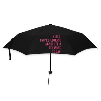 Hello. You're looking absolutely stunning today! - Umbrella (small) - black - Front