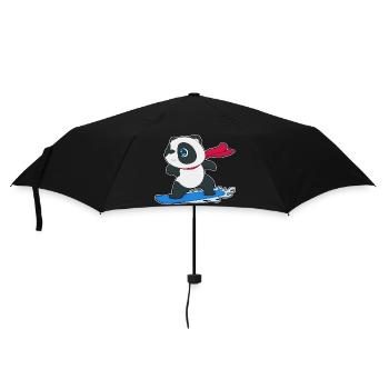 Panda Snowboarder Snowboard - Parapluie standard - noir - Devant