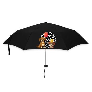 hunde - Regenschirm (klein) - Schwarz - Vorne