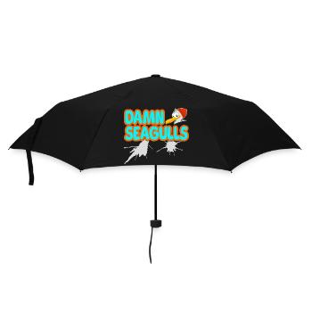 Verdammte Möwen lustiger Segler Kapitän Spruch - Regenschirm (klein) - Schwarz - Vorne