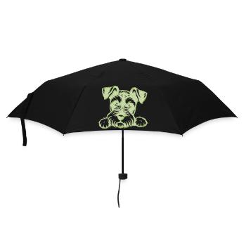 Hund Welpe Niedlicher Hund Corgi Aquarell Kunst Cartoon Wof - Regenschirm (klein) - Schwarz - Vorne