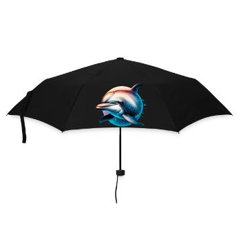 Delfin - Regenschirm (klein) - Schwarz - Vorne