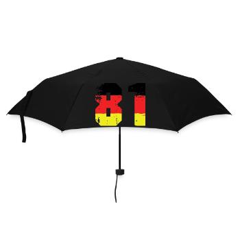 81 Number Germany Jersey - Umbrella (small) - black - Front