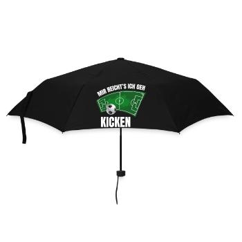 Mir reichts, ich geh Kicken - Regenschirm (klein) - Schwarz - Vorne
