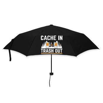 Geocaching Geocache Funny Geocacher Geocacher Sayi - Umbrella (small) - black - Front