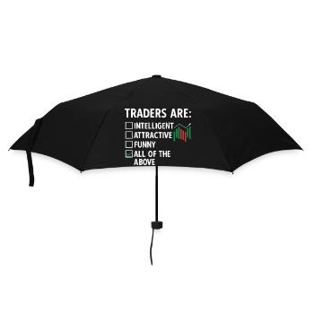 Trading Crypto Stock Market Investor Day Trader - Parapluie standard - noir - Devant