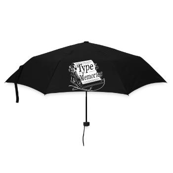 MACHINES À ÉCRIRE, MÉMOIRES DE CARACTÈRES - Parapluie standard - noir - Devant
