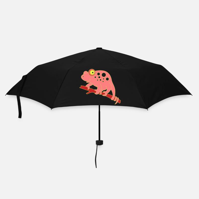 Chamaeleon tier - Regenschirm (klein) - Schwarz
