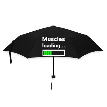 Les muscles sont chargés chemise drôle pour le sport - Parapluie standard - noir - Devant