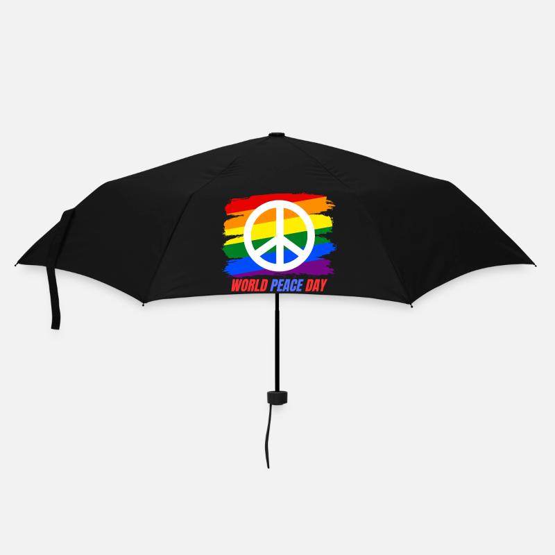 world peace day 2024 - Regenschirm (klein) - Schwarz