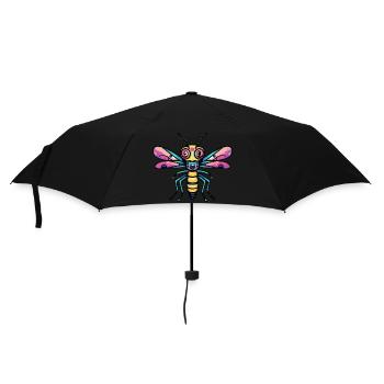 Libellule Halloween Bande dessinée drôle - Parapluie standard - noir - Devant