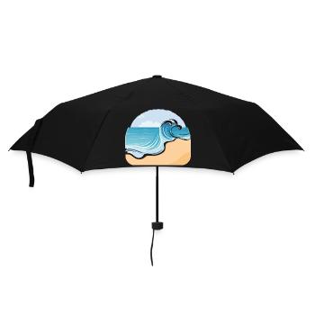 Plage de sable - Parapluie standard - noir - Devant