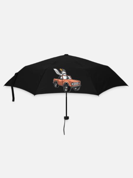 Pinguin Auto - Regenschirm (klein) - Schwarz