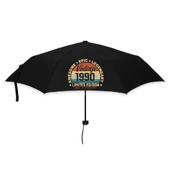 Rétro 1990 Vintage Anniversaire 1990 Cadeau des années 1990 - Parapluie standard - noir - Devant