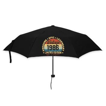 Retro 1986 Vintage Birthday 1986 Gift 1986 - Umbrella (small) - black - Front