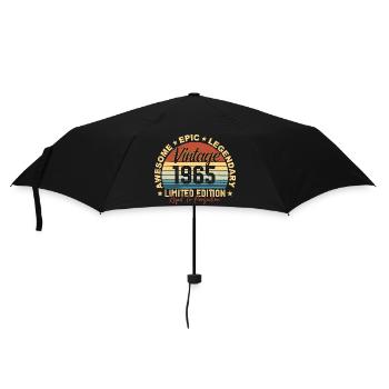 Retro 1965 Jahrgang Geburtstag 1965 Geschenk 1965 - Regenschirm (klein) - Schwarz - Vorne