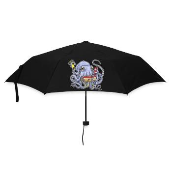 Hot-dog au poulpe - Parapluie standard - noir - Devant