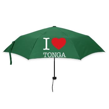 I LOVE TONGA - Umbrella (small) - bottlegreen - Front