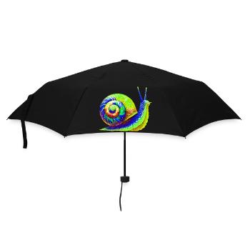 Schnecke - Regenschirm (klein) - Schwarz - Vorne