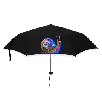 Schnecke - Regenschirm (klein) - Schwarz - Vorne