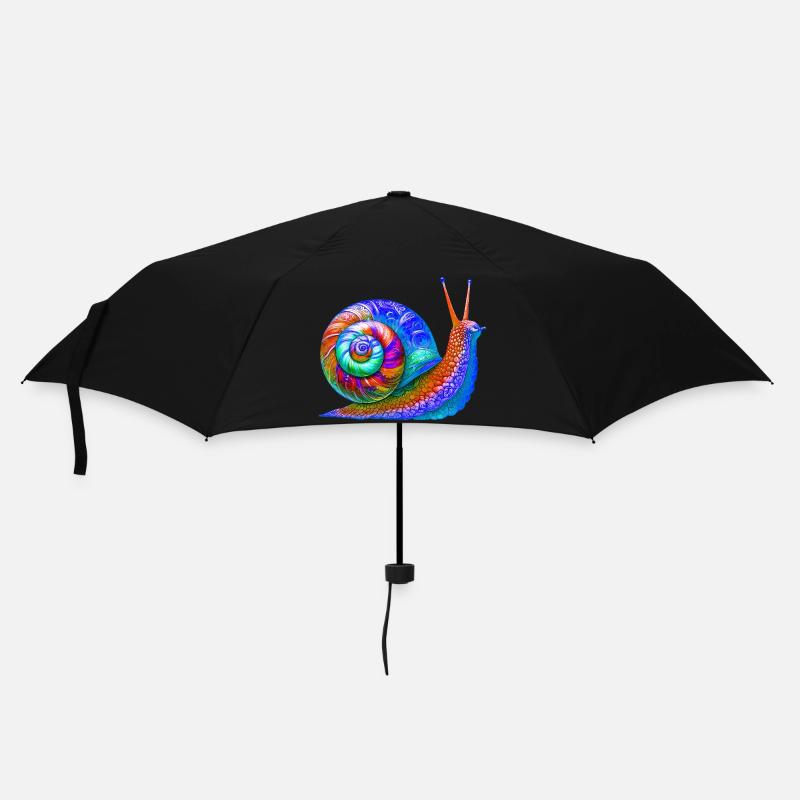 Schnecke - Regenschirm (klein) - Schwarz