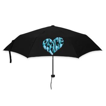Coeur de la Paix 3d Marbré - Parapluie standard - noir - Devant