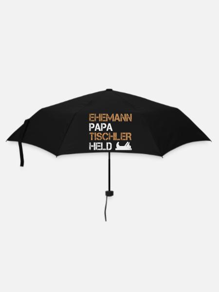 Ehemann Papa Tischler Held Holzarbeiter Handwerker - Regenschirm (klein) - Schwarz