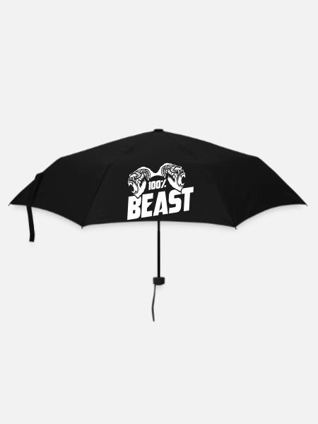Gorilla Beast Motivation - Regenschirm (klein) - Schwarz