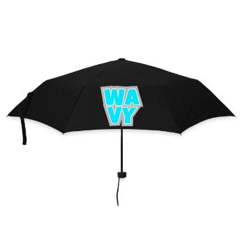 WAVY - locker, cool und immer im Flow. - Regenschirm (klein) - Schwarz - Vorne