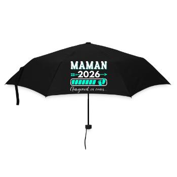 Maman 2026 Cadeau Amusant Mère Annoncer Grossesse - Parapluie standard - noir - Devant