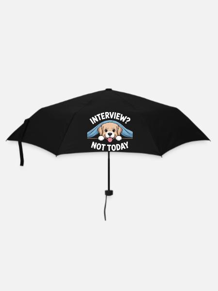 Fauler Labrador, verschlafener Welpe - Regenschirm (klein) - Schwarz