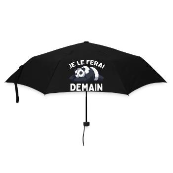 I'll Do It Tomorrow Lazy Panda Humor - Umbrella (small) - black - Front